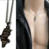 N7347 Collier Tunisie pour homme Acier Inoxydable argenté - Bijoux Colliers en ligne Ninanina