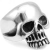 N7350 Bague homme tete de mort acier inoxydable style biker -Bijoux Bagues en ligne Ninanina