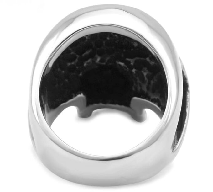 N7350c Bague homme tete de mort acier inoxydable style biker -Bijoux Bagues en ligne Ninanina