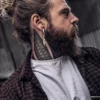 N7363 Boucle d'oreille plume homme creole Acier Inoxydable - Boucles d'oreilles en ligne Ninanina
