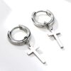 N7365d Boucle d'oreille homme croix Acier inoxydable - Bijoux Boucles d oreilles en ligne Ninanina