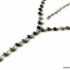 N7372b Collier en emeraude veritable forme cravate pour femme - Bijoux Colliers en ligne Ninanina