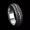 N7379a Bague torsade homme Anneau Acier inoxydable - Bijoux Bagues en ligne Ninanina