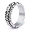 N7379b Bague Biker Pneu de Moto Anneau Acier inoxydable - Bijoux Bagues Hommes en ligne Ninanina