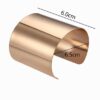 N7384b Manchette doré femme bord droit 6 cm de large - Bijoux Bracelets en ligne Ninanina