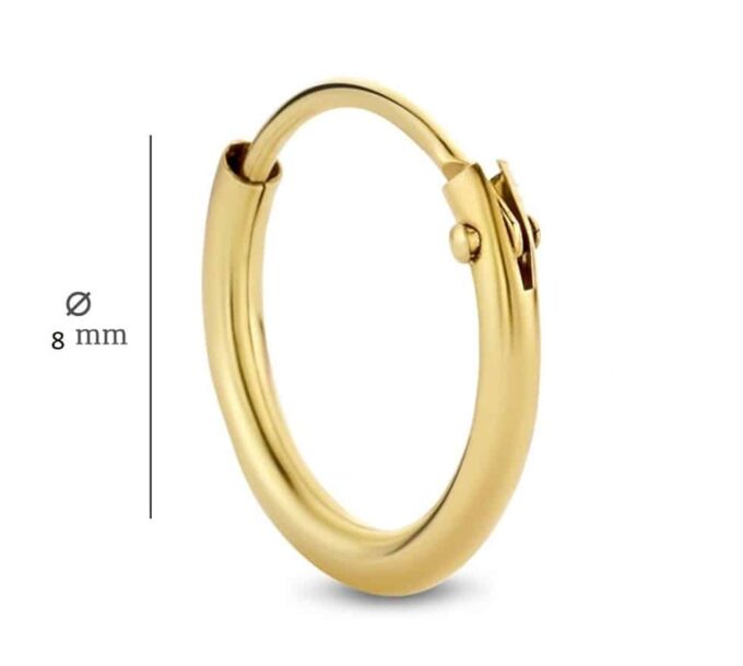 N7400b Boucle d'oreille 3 trou argent plaqué or et zirconium - Bijoux Boucles d'oreilles en ligne Ninanina