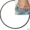 N7407a Collier de taille femme chaine plate acier inoxydable - Bijoux de corps en ligne Ninanina