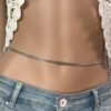 N7408b Chaine de ventre femme acier inoxydable large maille - Bijoux de corps en ligne Ninanina