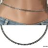 N7408c Chaine de ventre femme acier inoxydable large maille - Bijoux de corps en ligne Ninanina