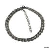 N7411c Bracelet cheville femme acier inoxydable maille large - Bijoux de pied en ligne Ninanina