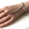 N7414a Bracelet bague chaine large plate Acier inoxydable - Bijoux Bracelets en ligne Ninanina