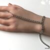 N7414g Bracelet bague chaine large plate Acier inoxydable - Bijoux Bracelets en ligne Ninanina