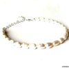 N7429g Bracelet de cheville perle d'eau douce blanche Argent 925 - Bijoux de pied en ligne Ninanina