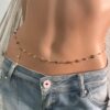 N7434b Bijou multicolore pour taille femme laiton pierres fines - Bijoux de corps en ligne Ninanina