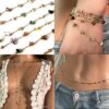N7434c Bijou multicolore pour taille femme laiton pierres fines - Bijoux de corps en ligne Ninanina