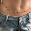 N7434e Bijou multicolore pour taille femme laiton pierres fines - Bijoux de corps en ligne Ninanina