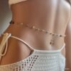 N7434j Bijou multicolore pour taille femme laiton pierres fines - Bijoux de corps en ligne Ninanina