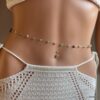 N7434k Bijou multicolore pour taille femme laiton pierres fines - Bijoux de corps en ligne Ninanina