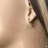 N7441a Mini Creoles Diamant blanc véritable Argent 925 plaqué or - Bijoux Boucles d'oreilles en ligne Ninanina