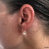 N7441g Mini Creoles Diamant blanc véritable Argent 925 plaqué or - Bijoux Boucles d'oreilles en ligne Ninanina