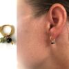 N7443 Creole Emeraude verte véritable Argent 925 plaqué or - Bijoux Boucles d'oreilles en ligne Ninanina