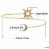 N7445 Arm Bracelet de bras ou biceps lune et soleil doré - Bijoux Bracelets en ligne Ninanina