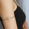 N7445e Arm Bracelet de bras ou biceps lune et soleil doré - Bijoux Bracelets en ligne Ninanina