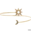 N7445f Arm Bracelet de bras ou biceps lune et soleil doré - Bijoux Bracelets en ligne Ninanina