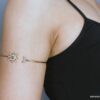 N7445h Arm Bracelet de bras ou biceps lune et soleil doré - Bijoux Bracelets en ligne Ninanina