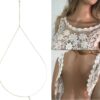N7456h Collier dos mariée swarovski Plaqué Or goutte cristal - Bijoux Swarovski en ligne Ninanina