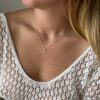 N7456k Collier dos mariée swarovski Plaqué Or goutte cristal - Bijoux Swarovski en ligne Ninanina