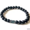 N7476c Bracelet Apatite bleue et pierre de lave homme - Bijoux Bracelets en ligne Ninanina