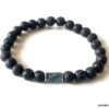 N7476e Bracelet Apatite bleue et pierre de lave homme - Bijoux Bracelets en ligne Ninanina