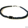 N7477e Bracelet de cheville pour homme pierre lave oeil de tigre - Bijoux de pied en ligne Ninanina