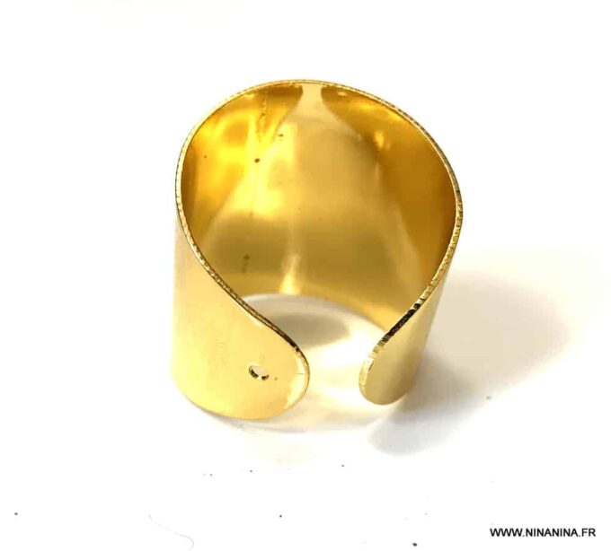 N6323a Bague large dorée femme fantaisie réglable ajustable - Bijoux Bagues en ligne Ninanina