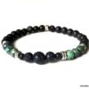 N7495 Bracelet pierre de lave véritable et Turquoise Africaine - Bijoux Bracelets en ligne Ninanina