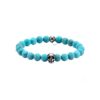 N7504a Bracelet tête de mort homme luxe turquoise naturelle - Bijoux Bracelets en ligne Ninanina