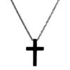 N7509 Collier croix de Jesus noire Acier inoxydable homme - Bijoux Colliers en ligne Ninanina
