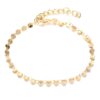 N7528j Bracelet de cheville doré pastilles dorées en Acier - Bijoux Bracelets en ligne Ninanina