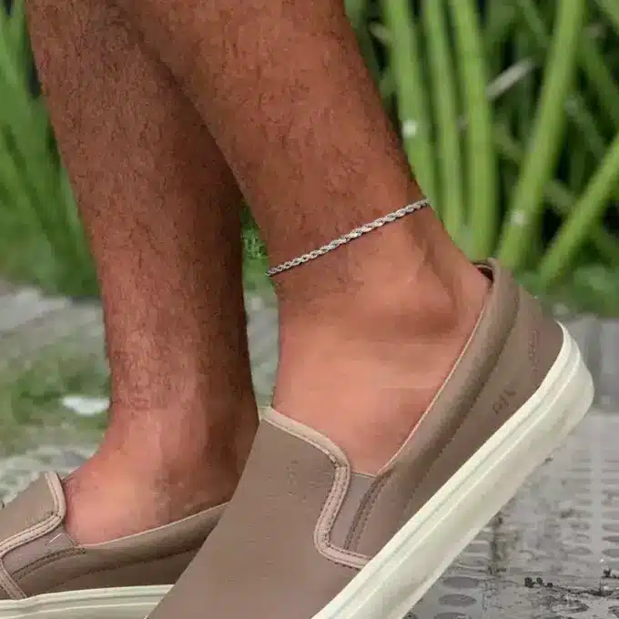 N7545 Chaine de pied homme Acier inoxydable corde - Bijoux de pied en ligne Ninanina