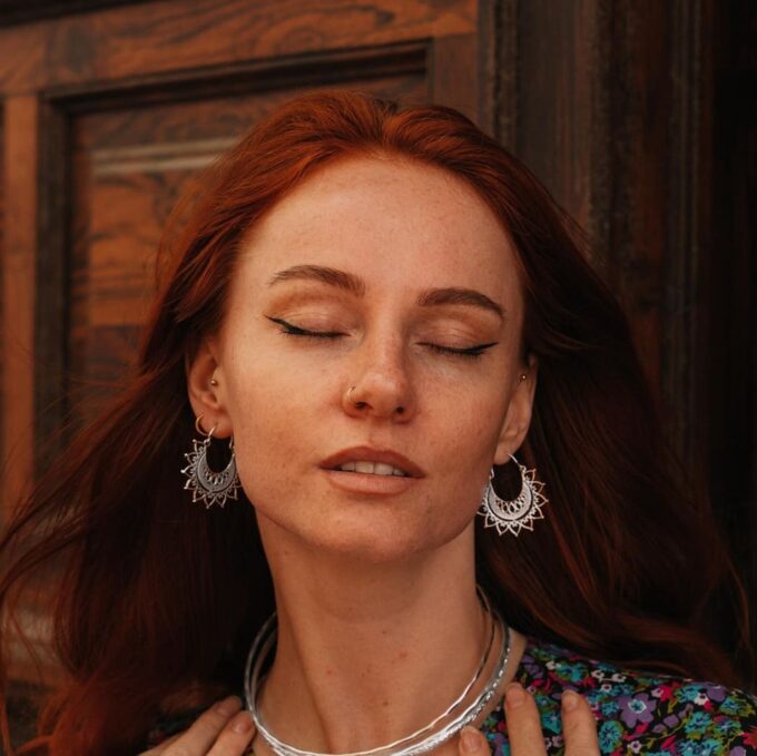 N7571c Boucles d'oreilles boheme chic Acier inoxydable argent - Bijoux Boucles d'oreilles femmes en ligne Ninanina