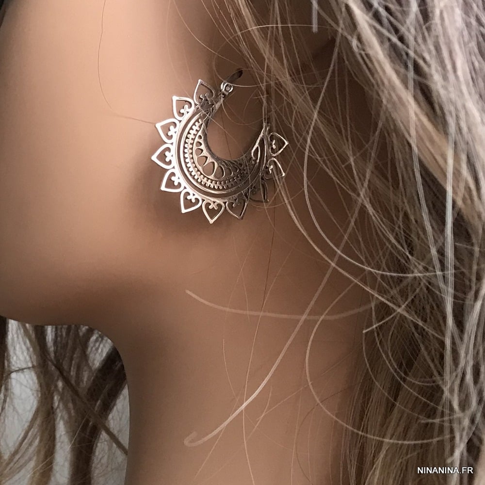 PunkTracker Boucles D'oreilles Créoles En Acier Inoxydable Chirurgical