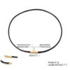 N7578e Collier en cuir homme tressé Acier inoxydable doré - Bijoux Colliers en ligne Ninanina