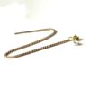 N7500ww Boucle d'oreille chaine traversante plaqué or cz - Bijoux Boucles d'oreilles en ligne Ninanina