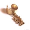 N7531d Bague breloque ronde grappe perles dorées réglable - Bijoux Bagues en ligne Ninanina