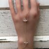 N7561a Bracelet zirconium femme bague chaine plaqué or - Bijoux Bracelets en ligne Ninanina