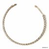 N7591a Ras de cou or plaqué femme chaine maille rectangle - Bijoux Colliers en ligne Ninanina