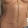 N7618c Chaine de corps zodiaque acier inoxydable doré - Bijoux de corps en ligne Ninanina