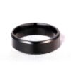 N7626j Bague duo couple Anneau 4 mm ou 8 mm Acier noir - Bijoux Bagues en ligne Ninanina