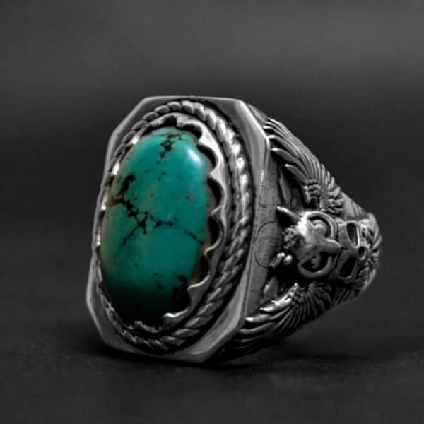 Bague homme pierre verte best sale